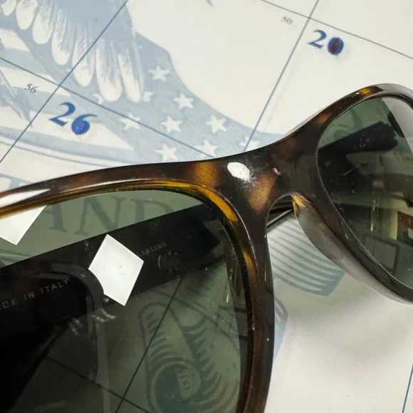 Ray-Ban POLARIZED RB 2132 New Wayfarer 58/18 Dark Tortoise Sunglasses ~Rare Size - Picture 7 of 11
